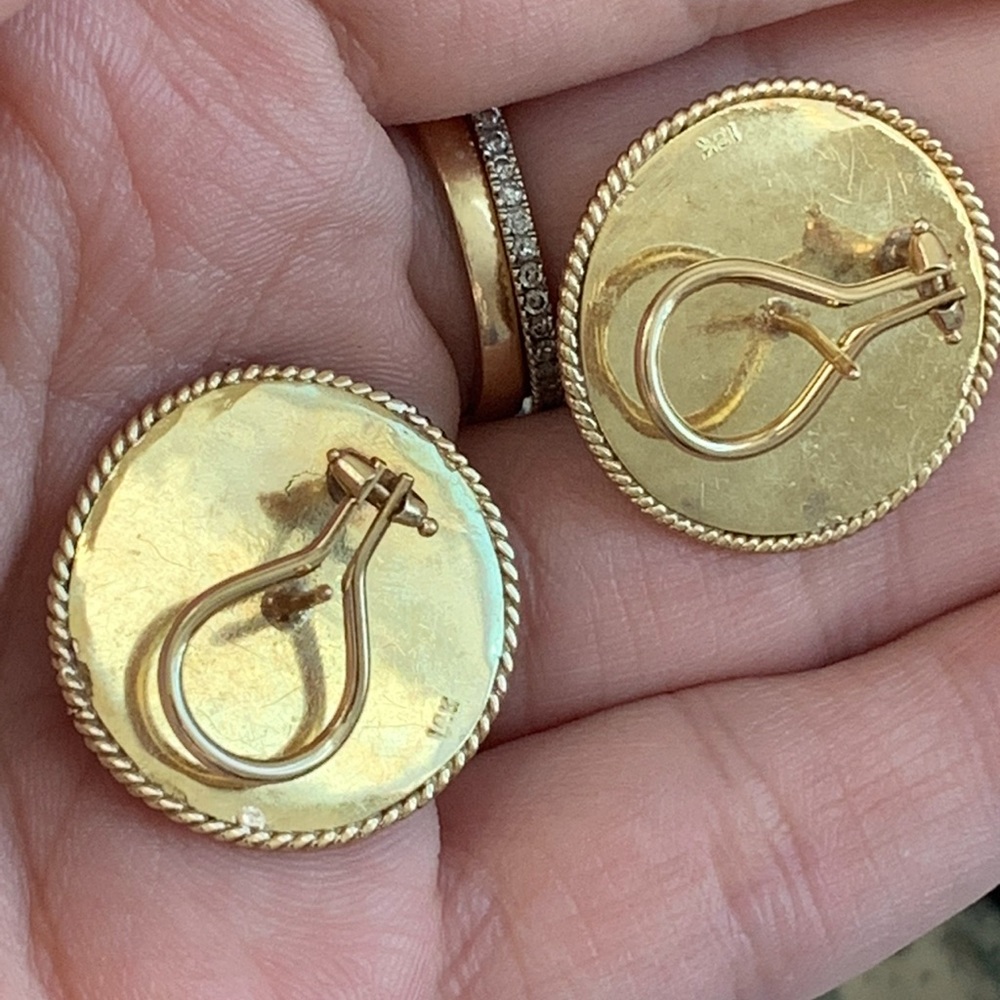18k yellow gold Designer Earrings-Rare! - Picture 7 of 16